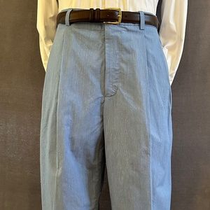 Henry Jacobson blue cotton ‘needle cord’ slacks. 34/32.